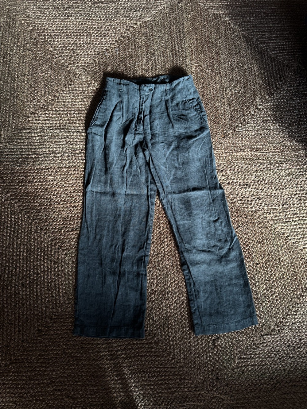 Reformation Black Linen Trousers Sz 2